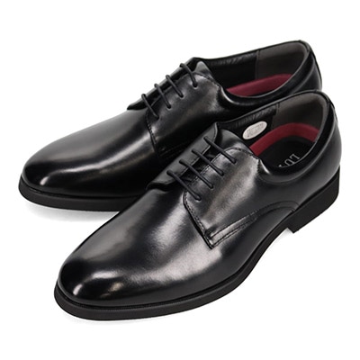 ルーテシア LUTECIA  5E 軽量設計 外羽根プレーントウ・ビジネスシューズ  LU7802 BLACK 25.0