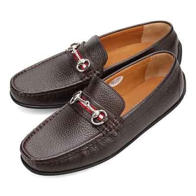 ルーテシア LUTECIA ビット付きソフトドライビングシューズ  LU8102 D-BROWN 25.0