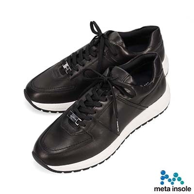 マドラス madras 特許 リカバリーメタインソール搭載シューズ  メンズカジュアルレザースニーカー　M560MT　ユニセックスサイズ展開 BLACK/WHITE 25.0