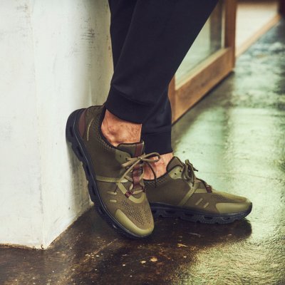 マドラス madras 特許 リカバリーメタインソール搭載シューズ  カジュアルニットスニーカー　M595MT KHAKI M(25.0cm～25.5cm)