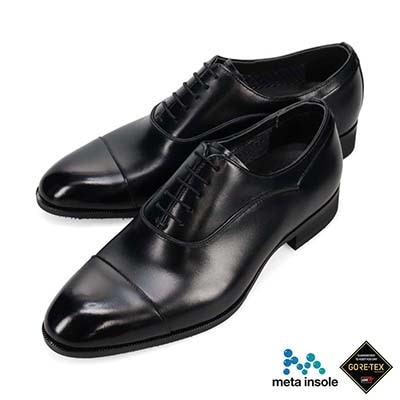 【GORE-TEX】マドラス madras 特許 リカバリーメタインソール搭載シューズ 内羽根ストレートチップドレスシューズ　M710GMT BLACK 25.0