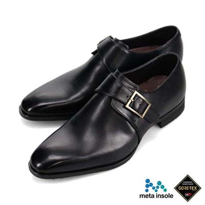 【GORE-TEX】マドラス madras 特許 リカバリーメタインソール搭載シューズ  ゴアテックス モンクストラップドレスシューズ　M737GMT BLACK 25.0
