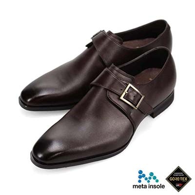 【GORE-TEX】マドラス madras 特許 リカバリーメタインソール搭載シューズ  ゴアテックス モンクストラップドレスシューズ　M737GMT BLACK 25.0