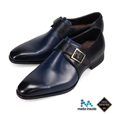 【GORE-TEX】マドラス madras 特許 リカバリーメタインソール搭載シューズ  ゴアテックス モンクストラップドレスシューズ　M737GMT BLACK 25.0