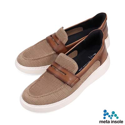 マドラス madras 特許 リカバリーメタインソール搭載シューズ メンズスリッポンニットスニーカー　M8888MT BEIGE/BROWN 25.0