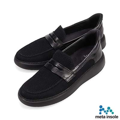 マドラス madras 特許 リカバリーメタインソール搭載シューズ メンズスリッポンニットスニーカー　M8888MT BLACK/BLACK 25.0