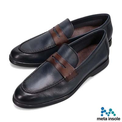 マドラス madras 特許 リカバリーメタインソール搭載シューズ メンズ コインローファー　M8889MT NAVY/D-BROWN 25.0