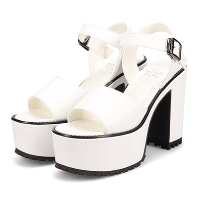 圧倒的な美脚見え！マドラス madras TGC in あいち・なごや 2026 出演モデル着用シューズ　厚底サンダル　MAL7581TGC WHITE M（23.0cm～23.5cm）