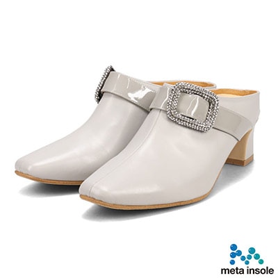 マドラス madras 特許 リカバリーメタインソール搭載　高級感のあるビジュー飾りをあしらった　ミュール　MAL9119MT L-GRAY 23.0