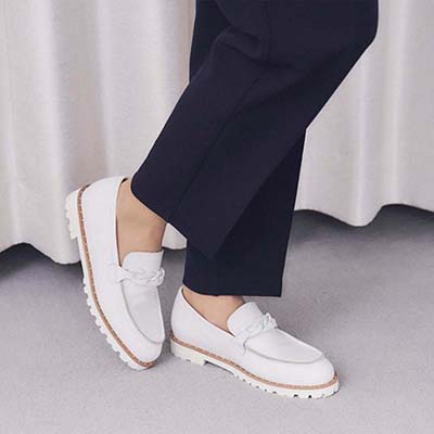 マドラス madras 特許 リカバリーメタインソール搭載　上質できちんと感のあり足元が華やぐビットローファー　MAL9127MT WHITE 23.0