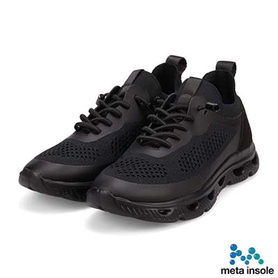 マドラス madras 特許 リカバリーメタインソール搭載  快適な履き心地を追求したスタイリッシュニットスニーカー　MAL9137AMT BLACK/BLACK 23.0