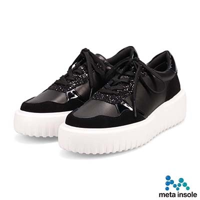 マドラス madras 特許　 リカバリーメタインソール搭載  トレンド感とスタイルアップが叶う厚底スニーカー　MAL9141MT BLACK 23（23.0～23.5cm相当）