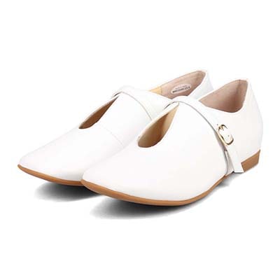 ミッシーデミッシー missy des missy 甲ベルト フラットシューズ　MMD3640 WHITE 23.0