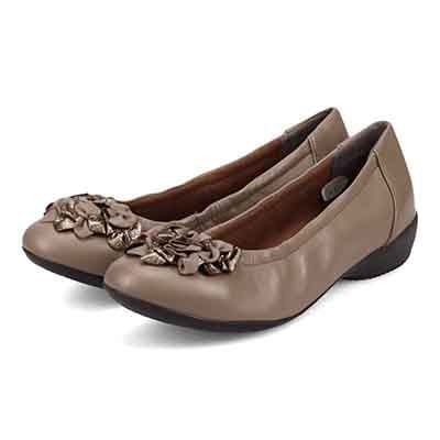 ミッシー デ ミッシー missy des missy 本格的なボロネ‐ゼ製法 足入れの良いラウンドトウ・バレエシューズ MMD7501 OAK 23.0