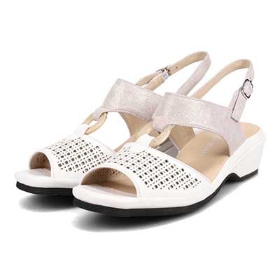 ミッシーデミッシー missy des missy ボロネーゼ製法のウェッジサンダル　MMD7525 BEIGE M　(23.0～23.5)