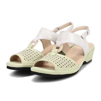 ミッシーデミッシー missy des missy ボロネーゼ製法のウェッジサンダル　MMD7525 L-GREEN M　(23.0～23.5)