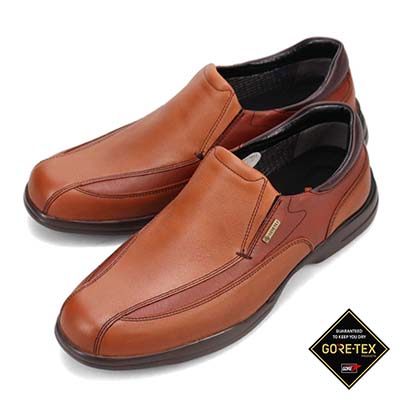 【GORE-TEX】マドラスウォーク madrasWalk　全天候快適　スリッポンタウンカジュアルシューズ　MW7401 L-BROWN/BROWN 25.0