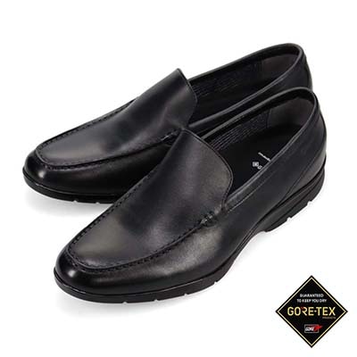 【GORE-TEX】マドラスウォーク madrasWalk　ゴアテックス 全天候快適 スリッポンドレスシューズ　MW7703 BLACK 25.0