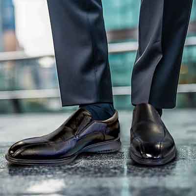 【GORE-TEX】マドラスウォーク madras Walk　フォーマル且つアクティブに。GORE-TEXファブリクス搭載 スワールモカ・スリッポンビジネスシューズ  MW7932 BLACK 25.0