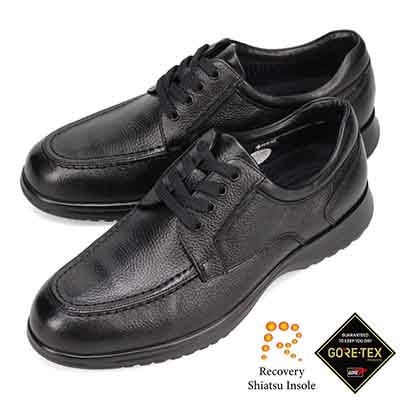 【GORE-TEX】マドラスウォーク madras Walk 「Recovery Shiatsu Insole」搭載で指圧効果により血行をよくする。 ゴアテックス ビジネスシューズ MW8008R BLACK 25.0