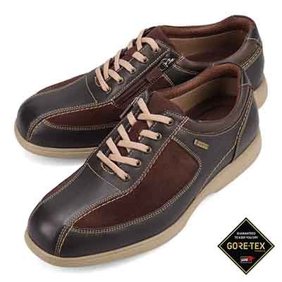 【GORE-TEX 】 マドラスウォーク madras Walk 雨に強く蒸れにくい レースアップ・ウォーキングスニーカー MW8400 D-BRNWN/D-BROWN 25.0
