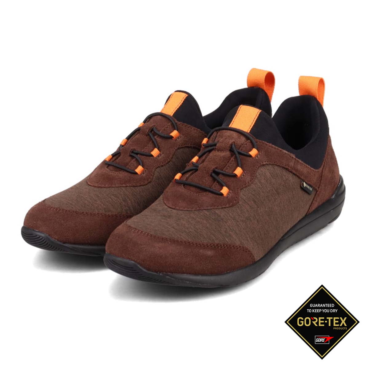 【GORE-TEX】 通勤快適 マドラスウォーク madras Walk  トラベルウォーキングにもお勧め！ 疲れない快適軽量スニーカー MWL1004S D-BROWN/ORANGE 23.0