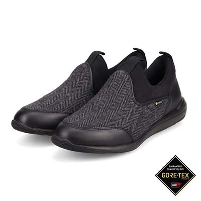 【GORE-TEX】 マドラスウォーク madras Walk スニーカー感覚で普段履きにもピッタリ！ さまざまなスタイルにも合う スリッポンスニーカー  MWL1006S BLACK-TX 23.0