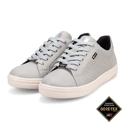 【GORE-TEX】マドラスウォーク madras Walk　幾何学模様レースアップ レザースニーカー  MWL1022C GRAY-M 23