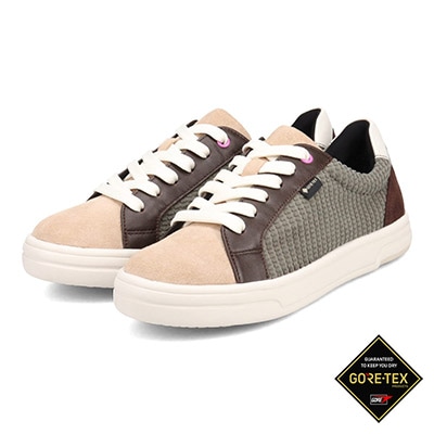 【GORE-TEX】 マドラスウォーク madras Walk　レザーシリーズにバルカナイズ風のスニーカータイプが登場  レザーレースアップシューズ  MWL1022S OLIVE/C 23.0