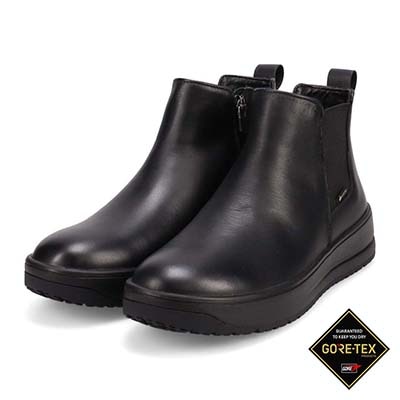 【GORE-TEX】防滑 マドラスウォーク madras Walk サイドゴアショートブーツ　MWL1038 BLACK 23.0