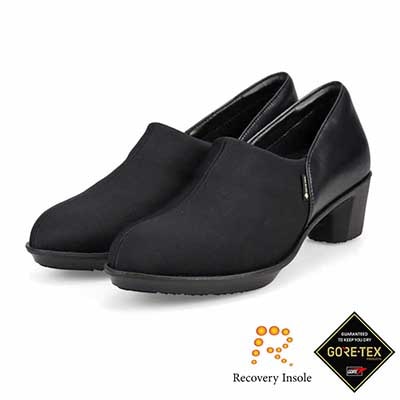 【GORE-TEX】マドラスウォーク madras Walk 「リカバリーインソール」搭載で指圧効果により血行を115％促進。エレカジパンプス　MWL1042R BLACK 23.0