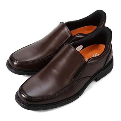 プロ コンフォート PRO-COMFORT Easy Wearing（簡単装着）ユーチップスリッポンビジネスシューズ　PC6011 BROWN 25.0