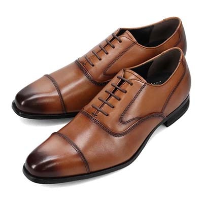 ペリーコレクション PERRY COLLECTION 内羽根ストレートチップビジネスシューズ PR4061 L-BROWN 25.0
