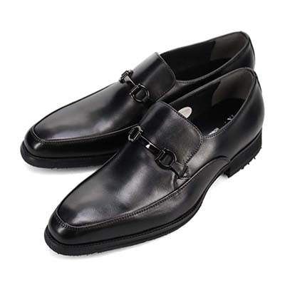 HIROKO KOSHINO HOMME  メンズ エレガント ユーチップ スリッポンドレスシューズ　SPHR5004 BLACK 25.0