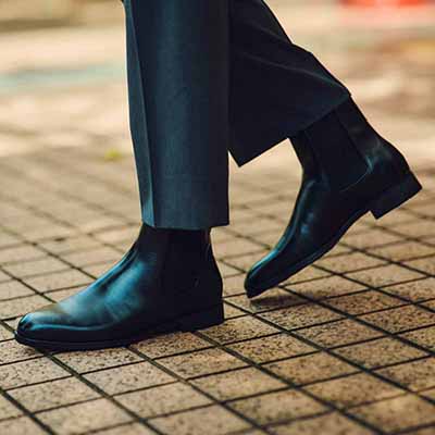 マドラス madras 特許 リカバリーメタインソール搭載  サイドゴアブーツ  SPM448MT BLACK 25.0