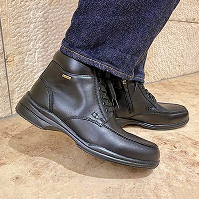 【GORE-TEX】マドラスウォーク madras Walk 「Recovery Shiatsu Insole」搭載　指圧効果により血行をよくする。 【防水 防滑 4E 】ゴアテックスフットウェア 幅広カジュアルブーツ SPMW5478R BLACK 25.0