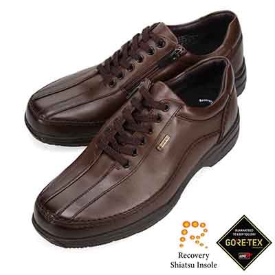【GORE-TEX】マドラスウォーク madras Walk 「リカバリー指圧インソール」搭載で指圧効果により血行を115％促進。カジュアルシューズ SPMW5481R BROWN 25.0
