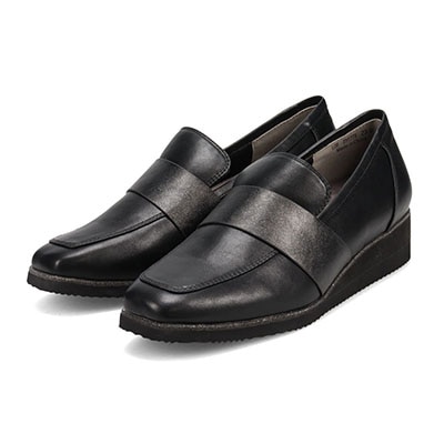 テーン tehen クッションインソールで履き心地抜群、きれいめローファー　TN1775 BLACK 23.0