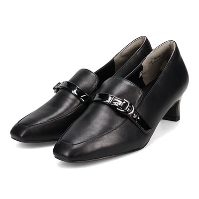 テーン tehen 活躍間違い無しのベルト付きモカパンプス　TN1779 BLACK 23.0