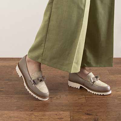 テーン tehen 高みえきれいめローファー　TN1792 BEIGE-TX 23.0