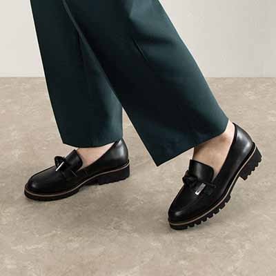 テーン tehen 高みえきれいめローファー　TN1792 BLACK 23.0