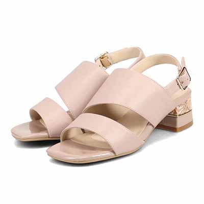 テーン tehen オシャレなヒールもポイント 甲深アシンメトリーカットサンダル　TN1794 OAK 23.0