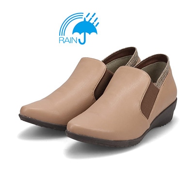 【撥水加工】テーン tehen 履き心地抜群のサイドゴア・スリッポンシューズ　TN4020 BEIGE 23.0