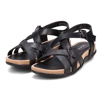 テーン tehen 夏の定番フットベッドフラットサンダル　TN5011 BLACK M　(23.0～23.5)
