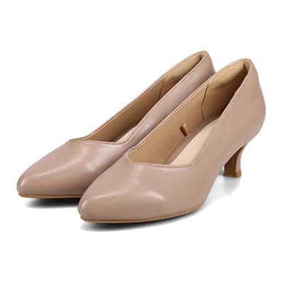 テーン tehen　ふんわりスポンジインソール♪ どんなシーンにも活躍できる 万能デザイン  Vカットベーシックパンプス TN5501 OAK2 23.0