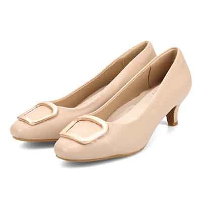 テーン tehen バックルモチーフ ベーシック パンプス TN5503 BEIGE/BEIGE 23.0