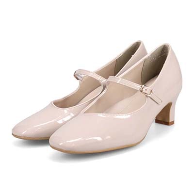 テーン tehen 甲ストラップ付　5.5cmヒールベーシックパンプス　TN5514 L-BEIGE-E 23