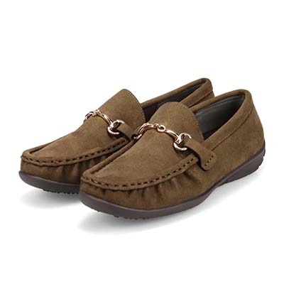 テーン tehen  足取り弾む ビット付きドライビングシューズ　TN5700 KHAKI-SILKY 23.0