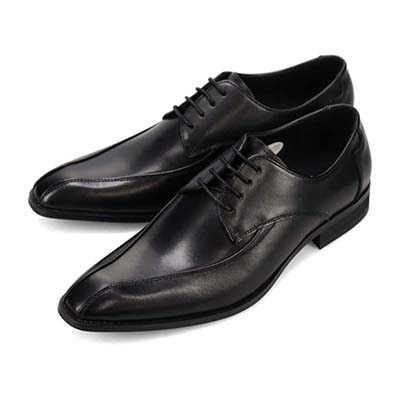 ヴィア カミーノ via cammino 外羽根スワールモカドレスシューズ　VC2504 BLACK 25.0