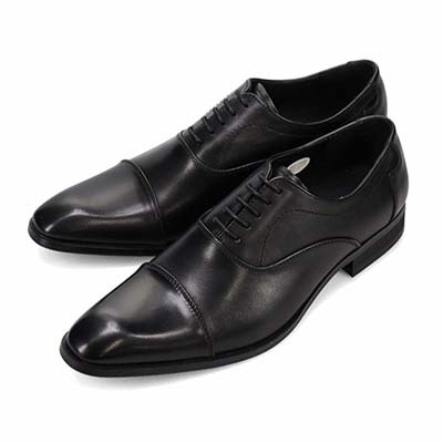 ヴィア カミーノ via cammino　内羽根ストレートチップドレスシューズ　VC2505 BLACK 25.0